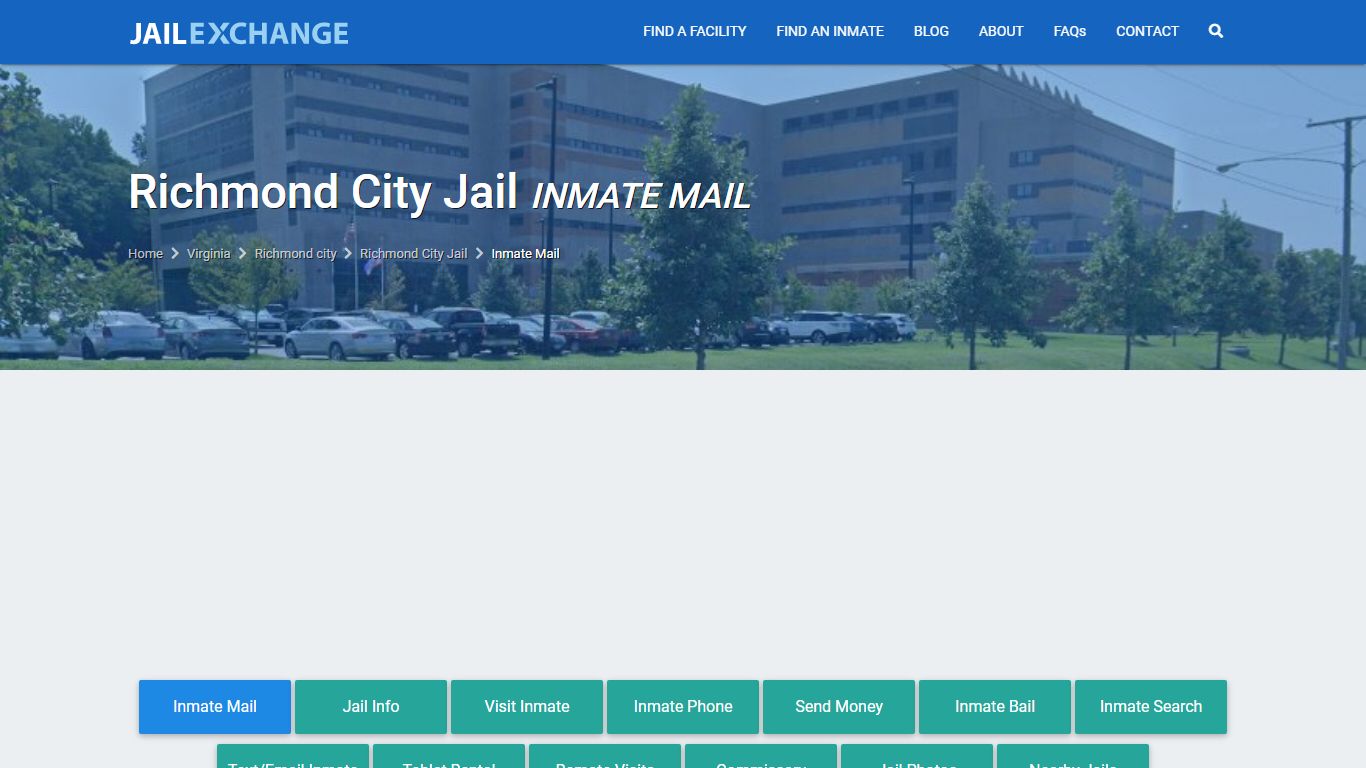 Richmond City Jail Inmate Mail Policies | Richmond, - JAIL EXCHANGE